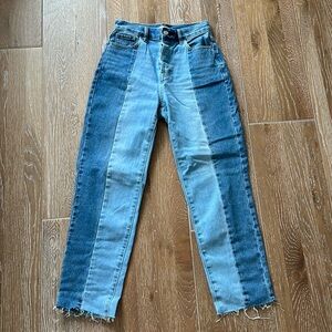PacSun Two-Toned High Rise Straight Jean Size 25